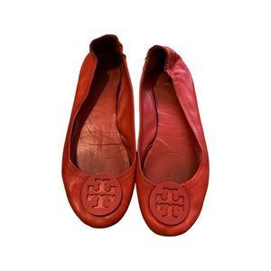 Tory Burch orange ballet flats Size 9